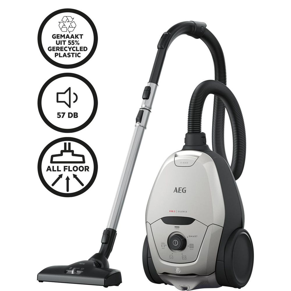 Aeg Vx82 1 2Mg Ecoline Stofzuiger Mineral Grey Hepa Filter Accessoires