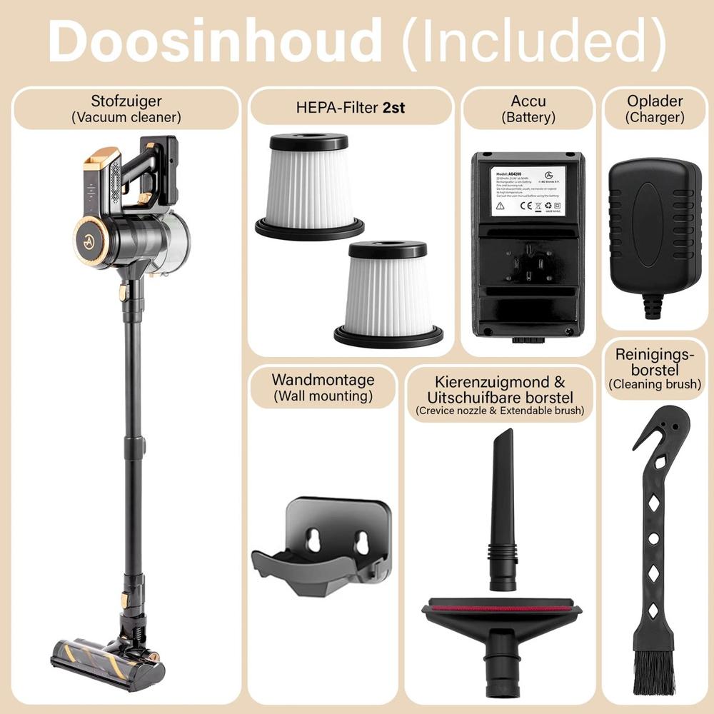 Doosinhoud Stofzuiger Accessoires Hepa Filters Oplader Montagebeugels