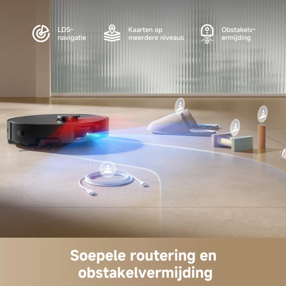 Dreame D20 Pro Plus Robotstofzuiger Dweil Lds Navigatie Vlakke Vloer Obstakels