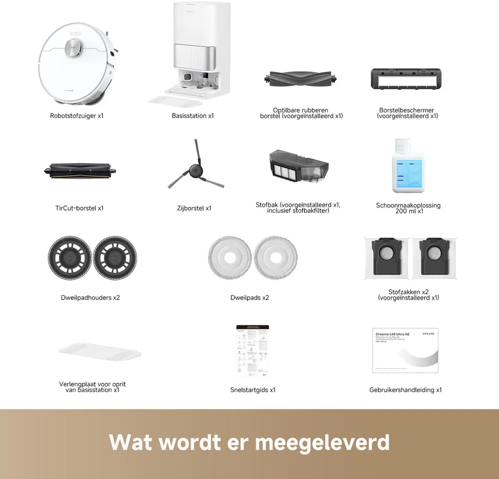 Dreame L40 Ultra Ae Robotstofzuiger Accessoires