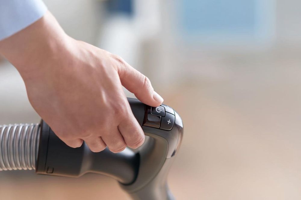 Hand Stofzuiger Bediening Aan Uit Knop Snelheidsinstelling