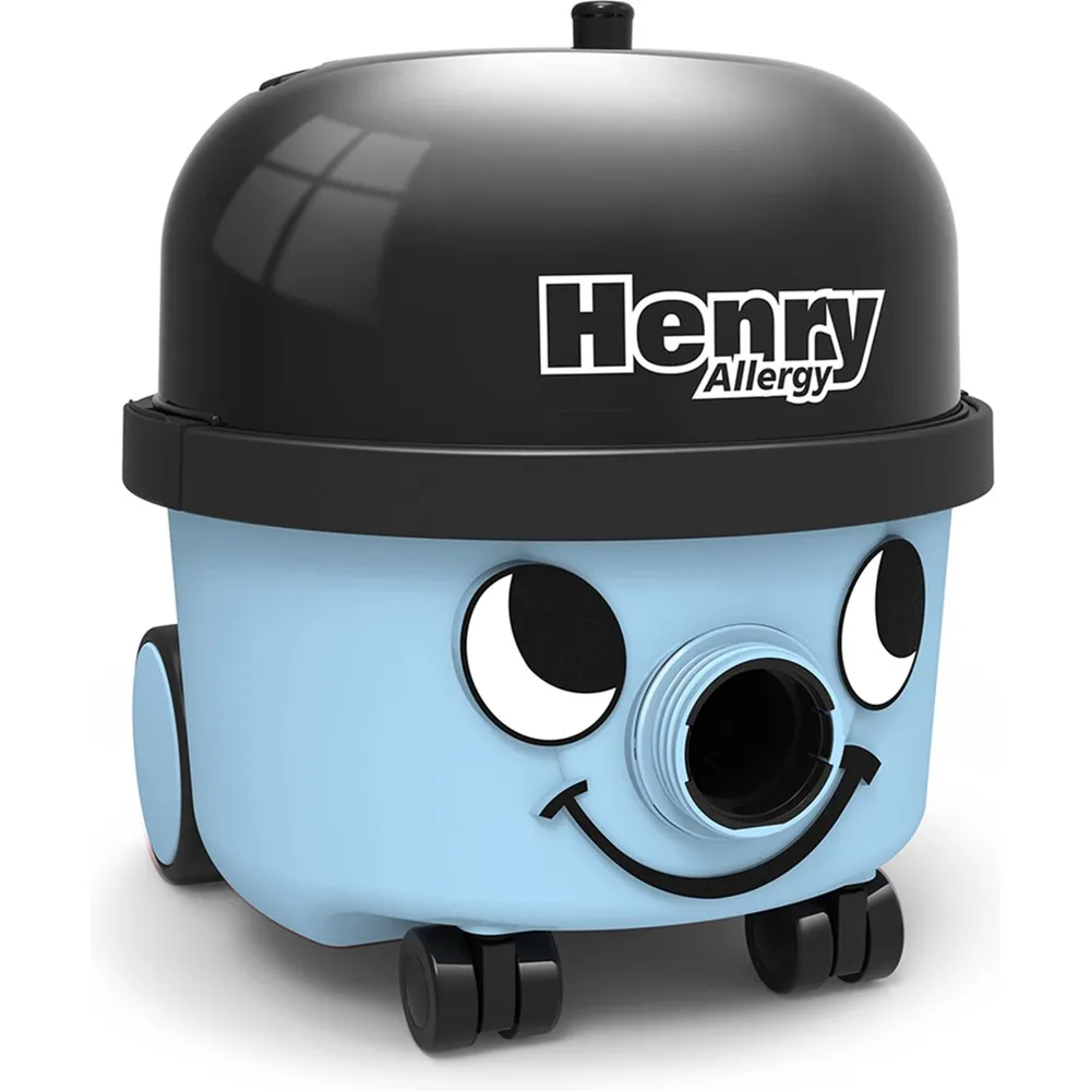 Numatic Henry Allergy Hepa13 Stofzuiger Summer Blue Vrolijke Gezichtje Zwarte Bovenkant