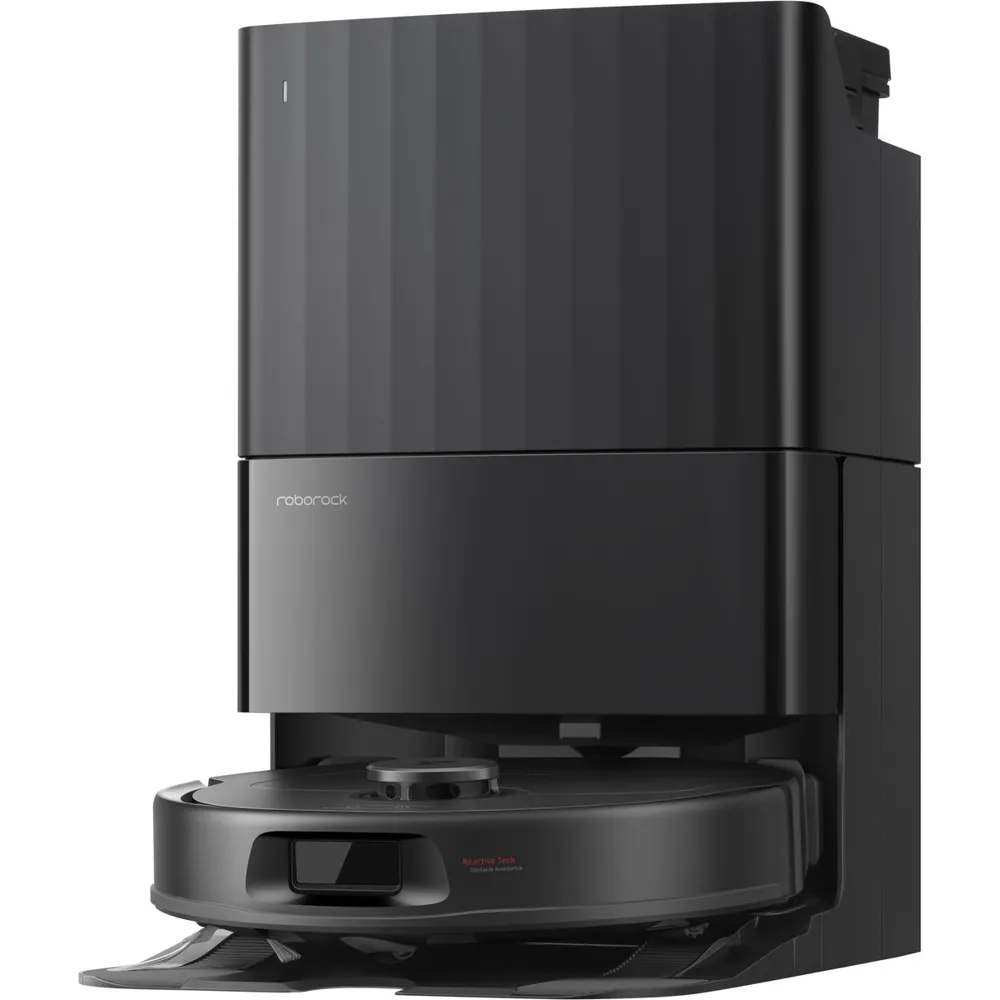 Roborock Qrevo S5V robotstofzuiger met afneembare basis en geavanceerde dweilfunctie in zwart ontwerp