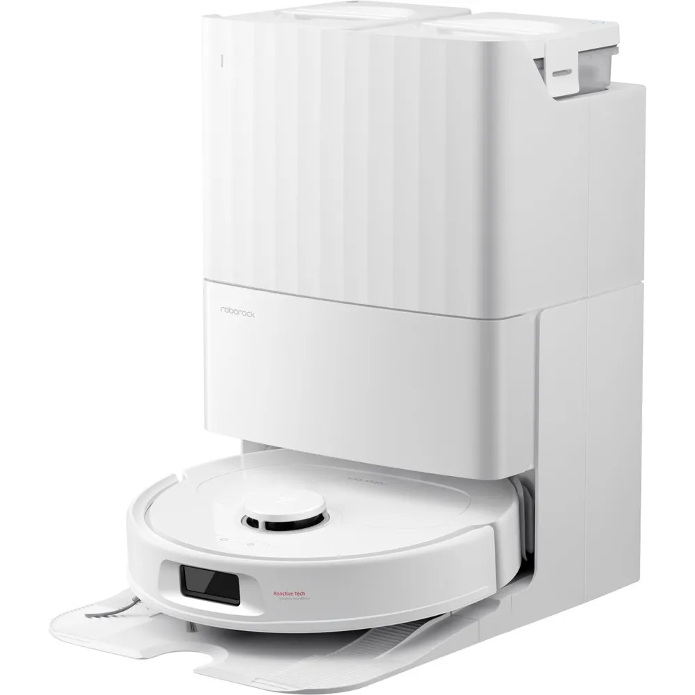 Roborock QV 35A robotstofzuiger met zelfreiniging en dweilfunctie in witte kleur