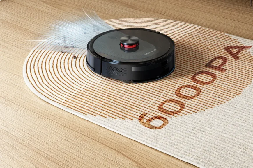 VONKO S6 Pro Robotstofzuiger - Robotstofzuiger op tapijt met stofzuigkracht en automatisch herkenningssysteem